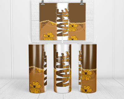 Boho Floral Personalized 20oz Insulated Tumbler with Lid and Straw