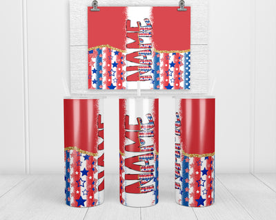Fourth of July Personalized 20oz Insulated Tumbler with Lid and Straw