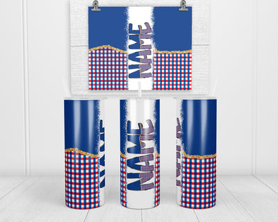 American Plaid Personalized 20oz Insulated Tumbler with Lid and Straw