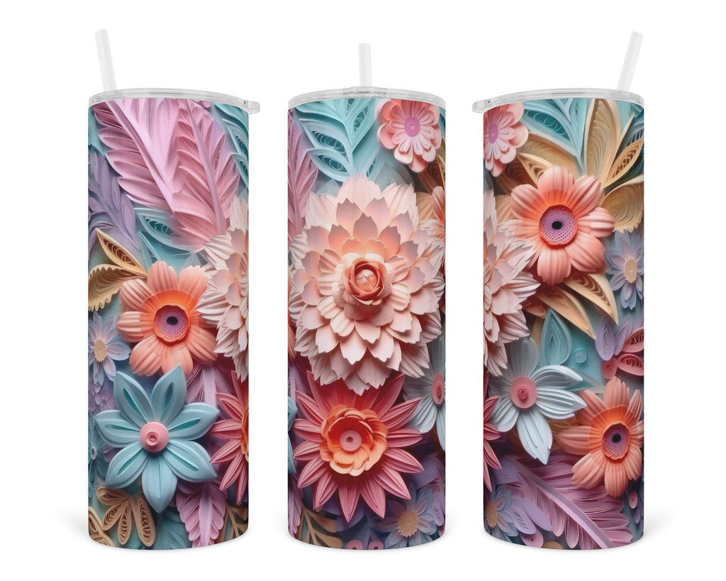 20 oz Tumbler - 3D Giant Flower Tumbler, Summer, Birthday idea, Gift for  her, Insulated, Gift for Anyone, Girly Tumblers, Floral Tumbler