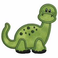 Boy Dinosaur Iron or Sew on Embroidery Applique Patch - Sew Lucky Embroidery