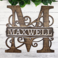 Rustic Family Personalized Monogram Name Sign - Sew Lucky Embroidery