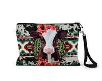 Floral Calf Makeup Bag - Sew Lucky Embroidery