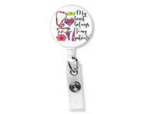 My Heart Belongs to Patients Badge Reel - Sew Lucky Embroidery