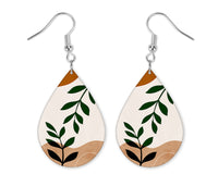 Leaf Design Earrings and Necklace Set - Sew Lucky Embroidery