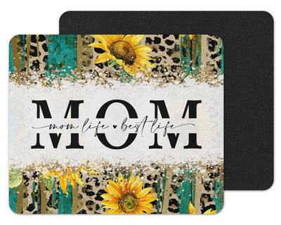 Leopard Sunflower Mom Mouse Pad