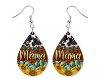 Mama Country Earrings and Necklace Set - Sew Lucky Embroidery