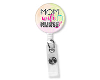 Mom Wife Nurse Badge Reel - Sew Lucky Embroidery