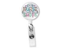 Nurse Calls the Shots Badge Reel - Sew Lucky Embroidery