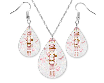 Nutcracker Christmas Candy Earrings or Necklace Set
