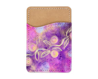 Pink and Purple Watercolor Phone Wallet - Sew Lucky Embroidery