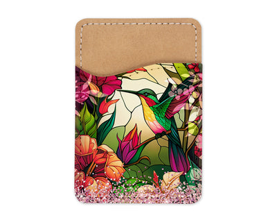 Stained Glass Humming Bird Phone Wallet
