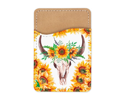 Sunflower Bull Skull Phone Wallet