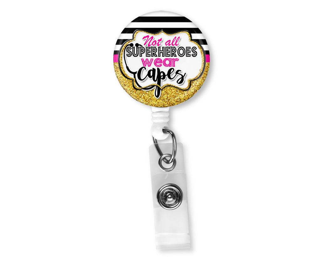 Superhero Nurse Badge Reel - Sew Lucky Embroidery