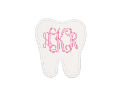Monogram Custom Personalizede Tooth Patch your choice of sew on or iron on patch