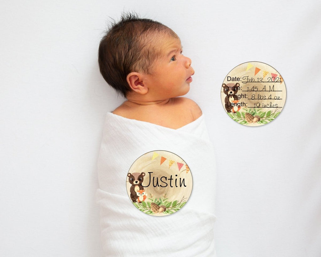 Baby Boy Woodland Milestone Gift Set
