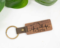 Engraved Wood Keychain - Sew Lucky Embroidery