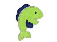 Fish Sew or Iron on Patch - Sew Lucky Embroidery