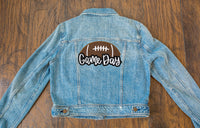 Game Day Football Patch Embroidered Iron-On or Sew-On Patch for Spirit Wear, Jackets, Backpacks, or Game Day Accessories - Sew Lucky Embroidery
