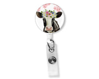Holstein Cow Badge Reel - Sew Lucky Embroidery