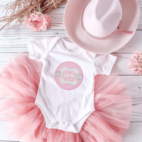 Pretty Monogram Personalized Monogram Patch for Girls Embroidered Circle Patch Custom Name Iron On or Sew On for Backpacks and Gifts - Sew Lucky Embroidery