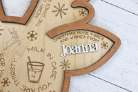 Personalized Wood Santa Tray in Reindeer Version - Sew Lucky Embroidery