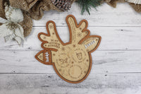 Personalized Wood Santa Tray in Reindeer Version - Sew Lucky Embroidery