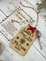 raw maple wood, real metal skeleton key - Sew Lucky Embroidery