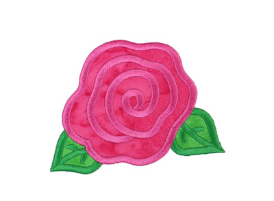 Watercolor Pink Rose Sew or Iron on Patch