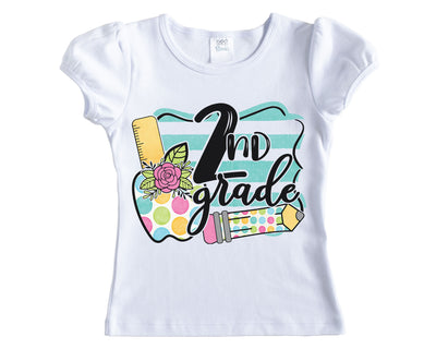 Striped Frame with Apple Back to School Shirt
