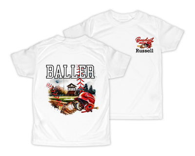 Baller Baseball Personalized Short or Long Sleeves Shirt
