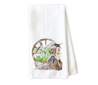 Birds Waffle Weave Microfiber Kitchen Towel - Sew Lucky Embroidery
