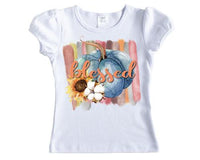 Blessed Blue Pumpkin Shirt