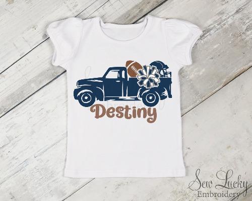Blue Truck Football Personalized Printed Shirt