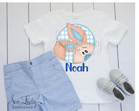 Boys Easter Bunny Peeker Personalized Printed Shirt