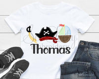 Boys Pirate Trio Personalized Shirt