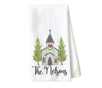 Church Personalized Kitchen Towel - Waffle Weave Towel - Microfiber Towel - Kitchen Decor - House Warming Gift - Sew Lucky Embroidery
