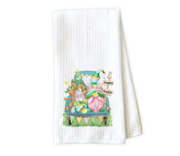 Happy Easter Gnome Truck Waffle Weave Microfiber Kitchen Towel - Sew Lucky Embroidery