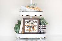 Coffee Farmhouse Tier Tray Signs - Sew Lucky Embroidery