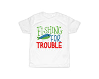 Fishing for Trouble Short or Long Sleeves Shirt - Sew Lucky Embroidery