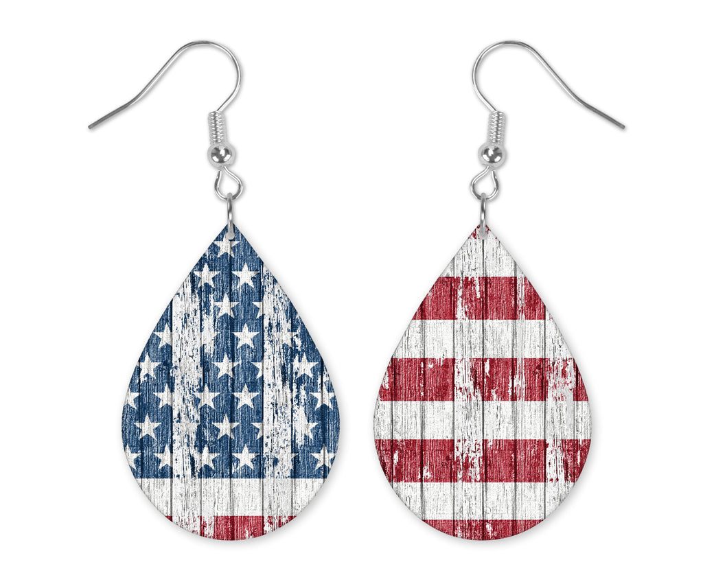 Flag Teardrop Earrings