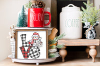Frosty Love Christmas Sign - Sew Lucky Embroidery