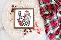 Frosty Love Christmas Sign - Sew Lucky Embroidery