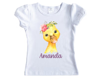 Girl Duck Personalized Short or Long Sleeves Shirt - Sew Lucky Embroidery