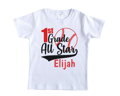Grade All Star Back to School Personalized Shirt