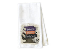 Halloween Books Personalized Kitchen Towel - Waffle Weave Towel - Microfiber Towel - Kitchen Decor - House Warming Gift - Sew Lucky Embroidery