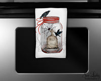 Halloween Mason Jar Kitchen Towel - Waffle Weave Towel - Microfiber Towel - Kitchen Decor - House Warming Gift - Sew Lucky Embroidery