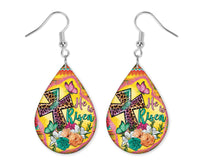 He is Risen Cross Teardrop Earrings - Sew Lucky Embroidery