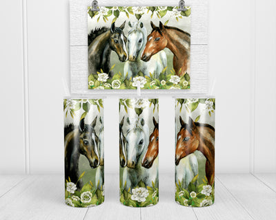 Horse Painting 20 oz insulated tumbler with lid and straw