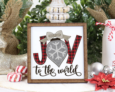 Joy to the World Christmas Tier Tray Sign